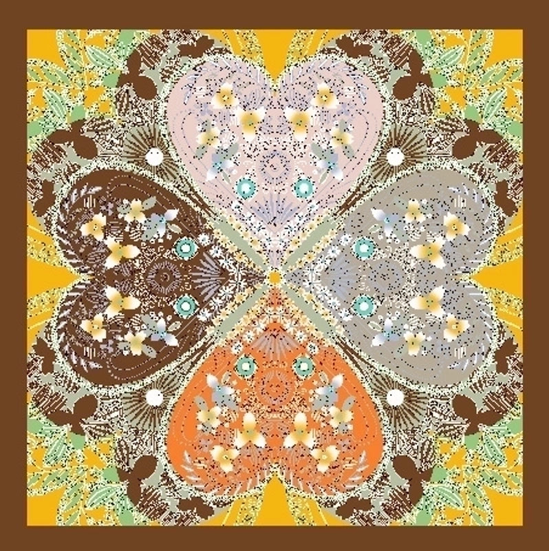 Women's Fashion Flower Satin Printing Silk Scarves