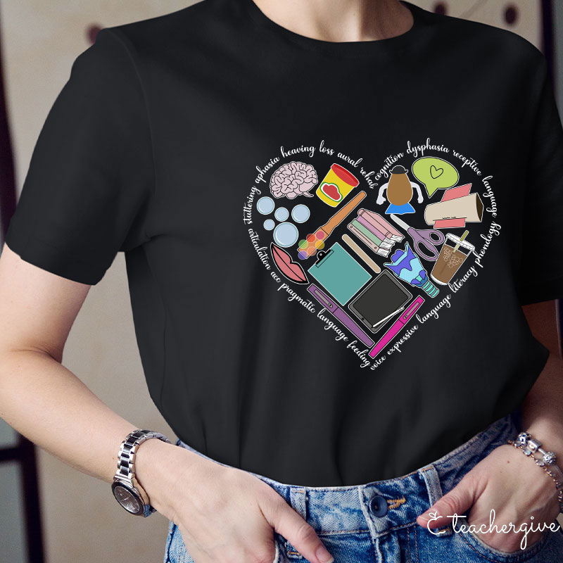 Teach Love Expressive Teacher T-Shirt