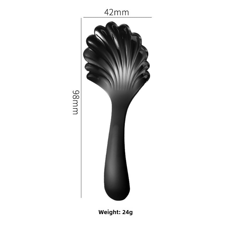 304 Stainless Steel Short Handle Spoon Mini Children's Tableware Ice Cream Dessert Spoon Tea Spoon Outdoor Travel Convenient