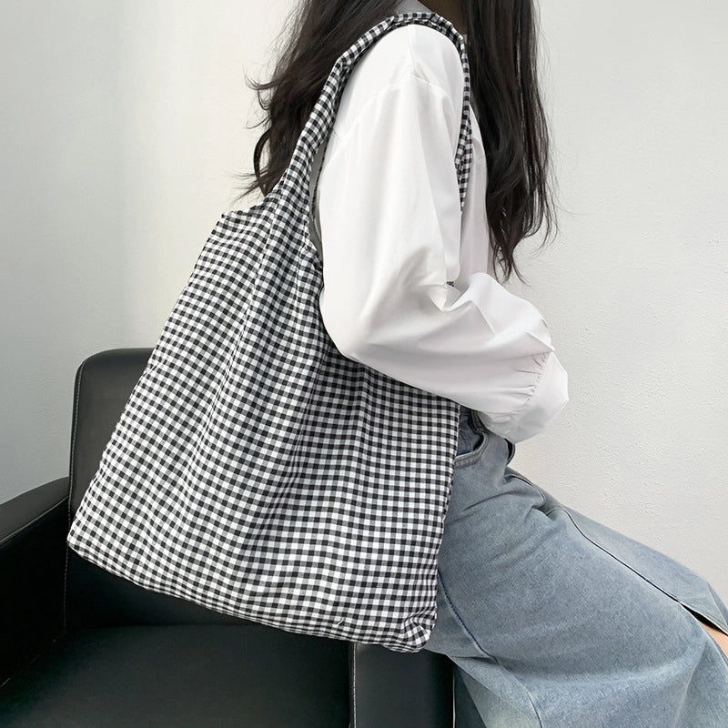 Women's Canvas Printing Classic Style Square Open Canvas Bag