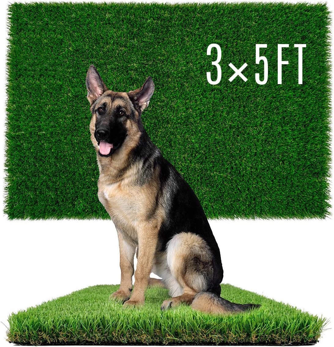 Dogs Grass for Potty Training. Artificial Grass for Dogs Puppy Fake Grass Pads 3×5ft Large Dogs Supplies Pets Litter Rugs for Puppy Training