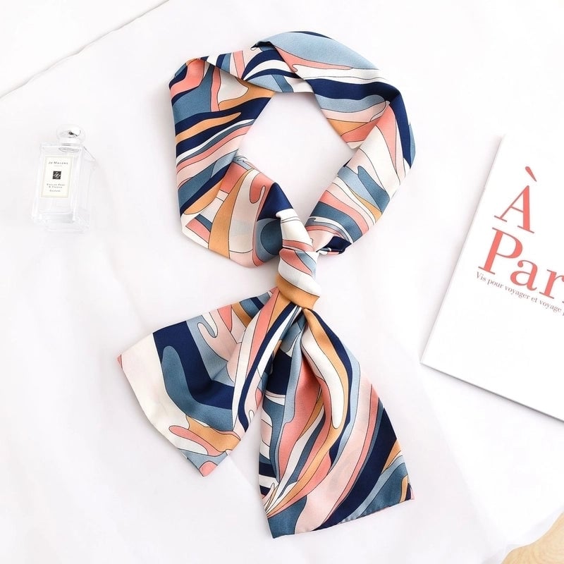 Women's Elegant Printing Satin Silk Scarf