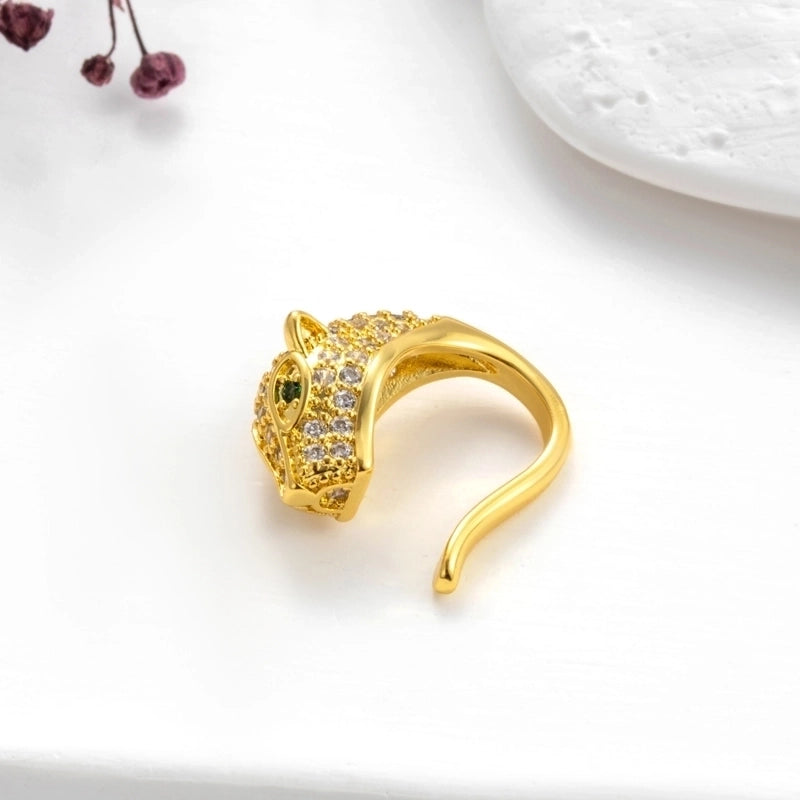 1 Piece Ear Cartilage Rings & Studs Casual Streetwear Shiny Geometric Heart Shape Copper Plating Inlay Zircon