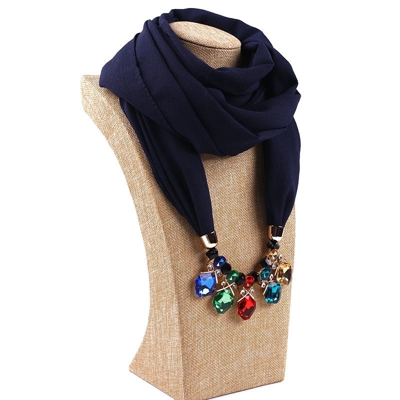 Women's Elegant Solid Color Chiffon Tassel Scarf