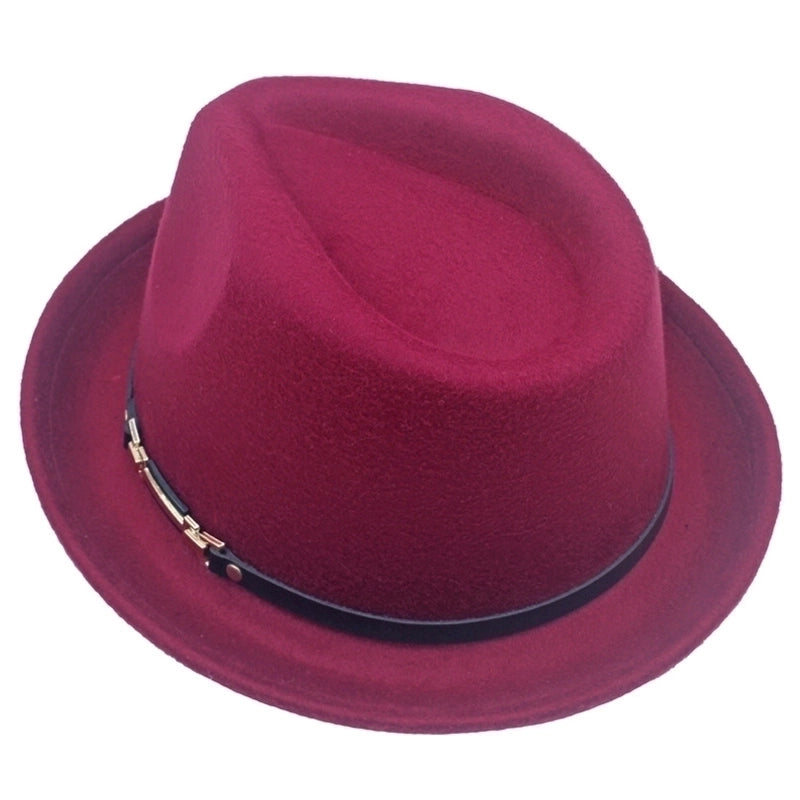 Women's Elegant Basic Minimalist Solid Color Wide Eaves Fedora Hat