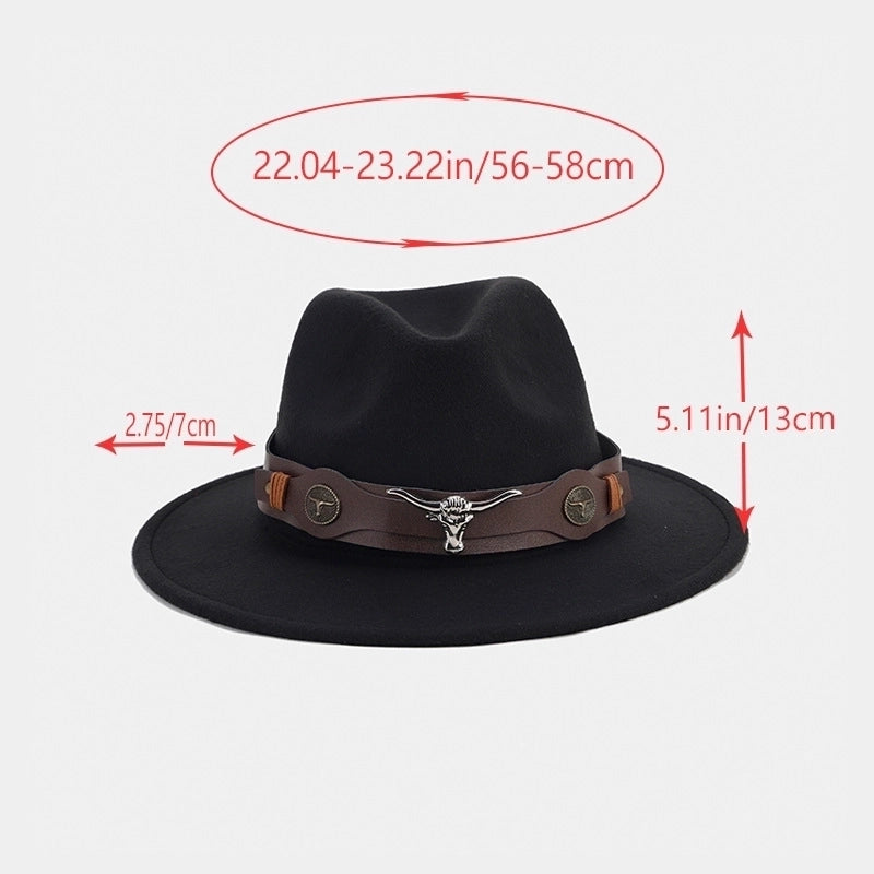 Women's Elegant Basic Solid Color Big Eaves Fedora Hat