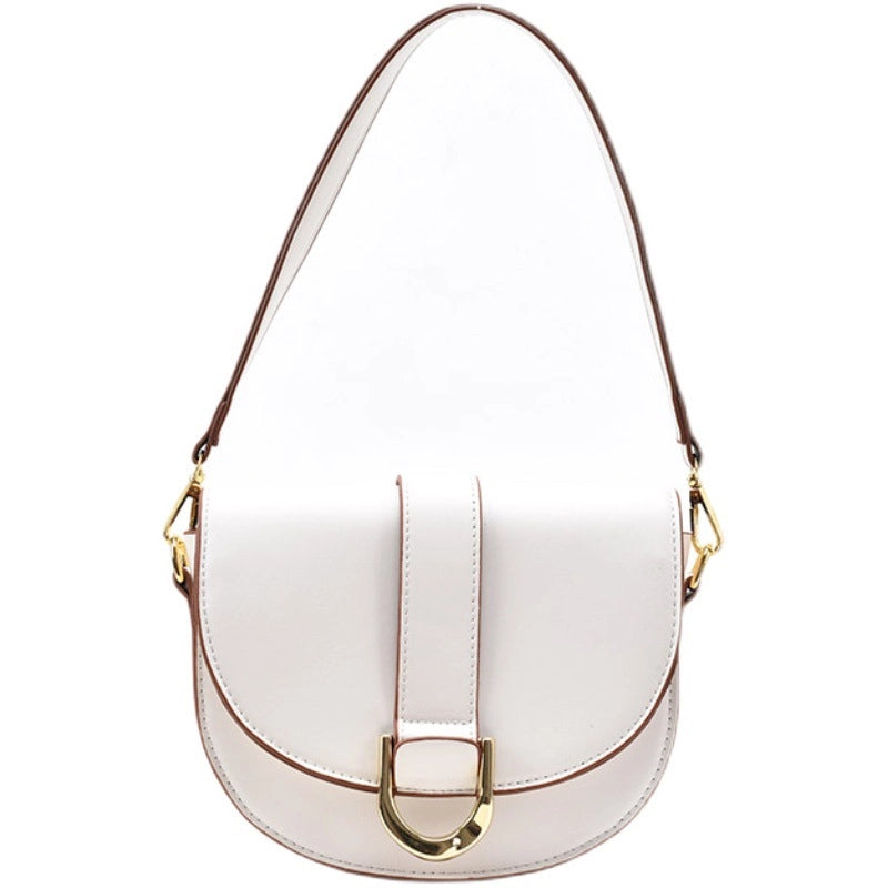 Women's Small Pu Leather Solid Color Streetwear Shell Magnetic Buckle Shoulder Bag Crossbody Bag