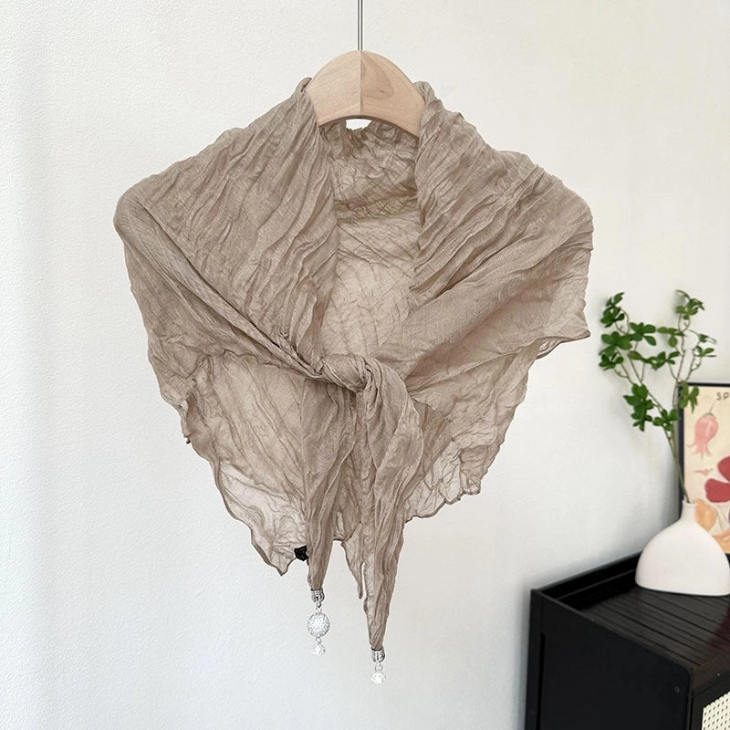 Women's Cute Sweet Color Block Polyester Printing Shawl