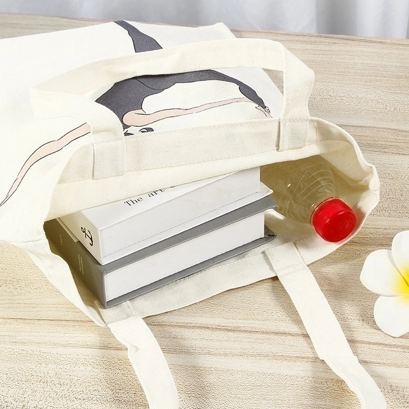 Women's Minimalist Cartoon Shopping Bags