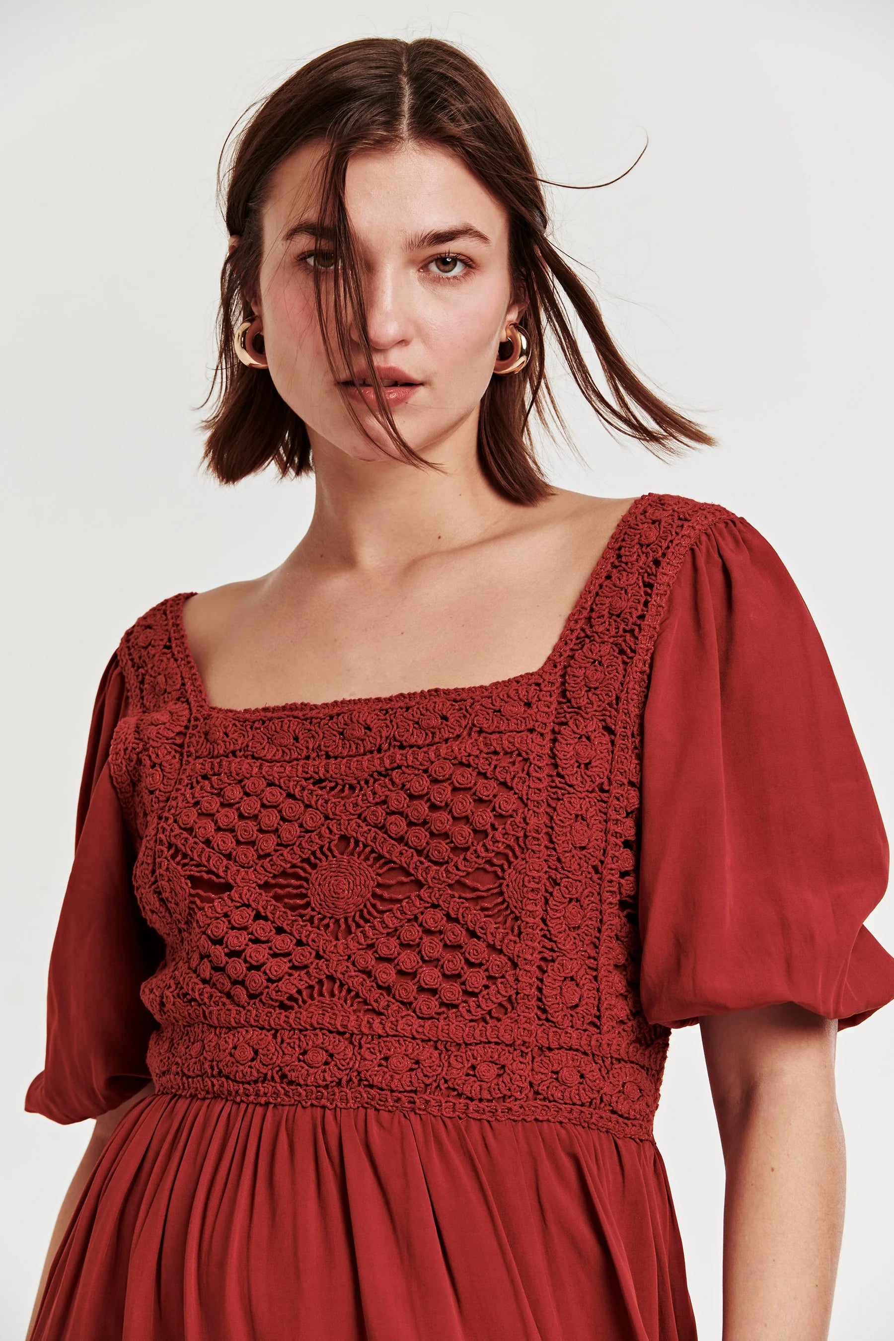 Beth Embroidery Top Maxi Dress