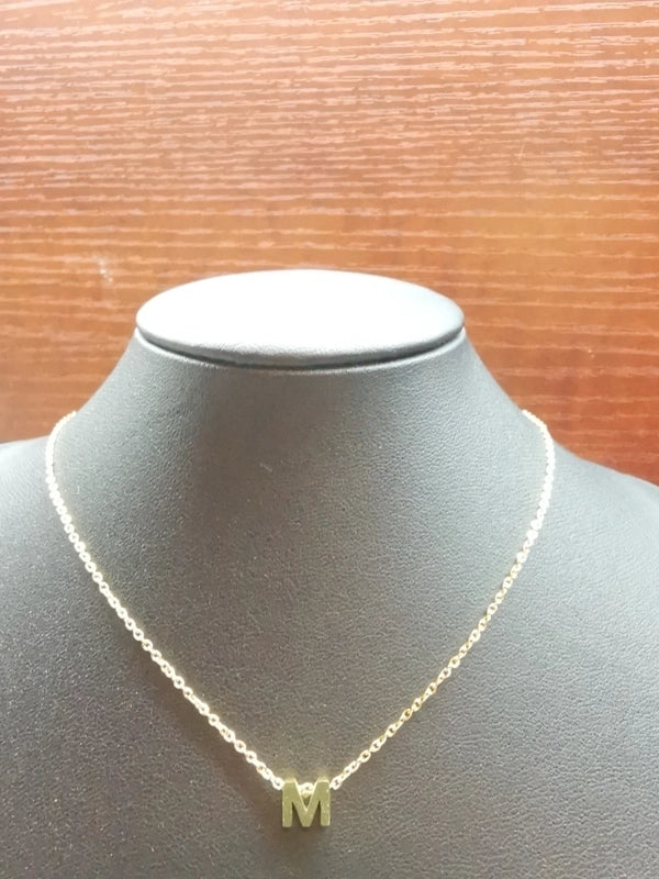 Minimalist Letter Stainless Steel Carving Necklace