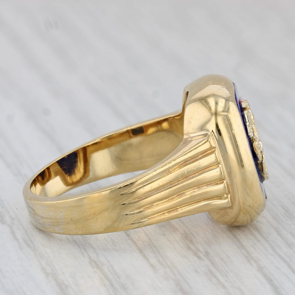 Air Force Ring Sterling Silver Gold Plated Size 11 US Military Service Signet
