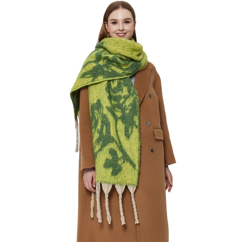 Women's Vintage Style Flower Polyester Scarf