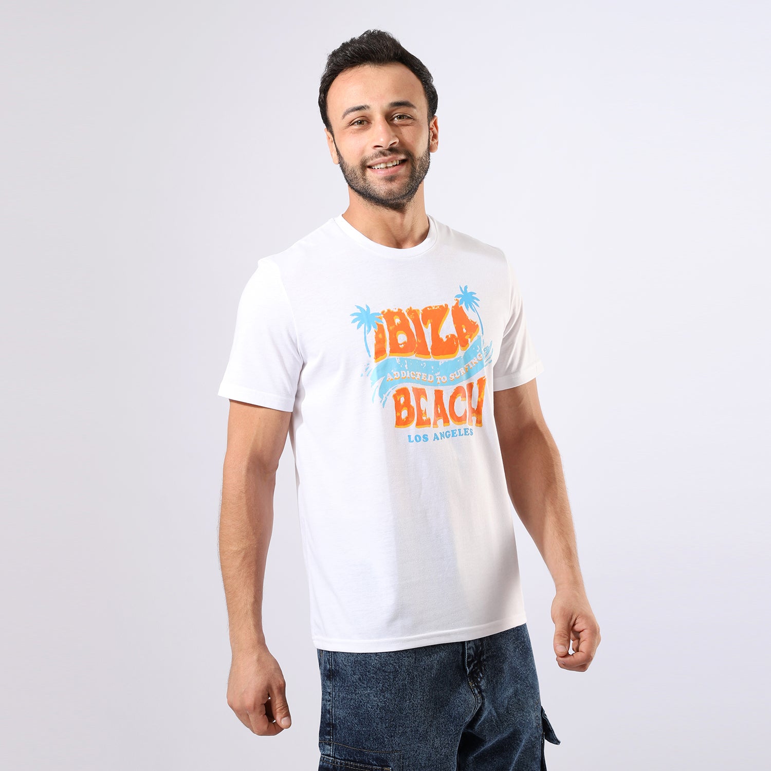 Short Sleeve Beach Printed Mens T-shirt