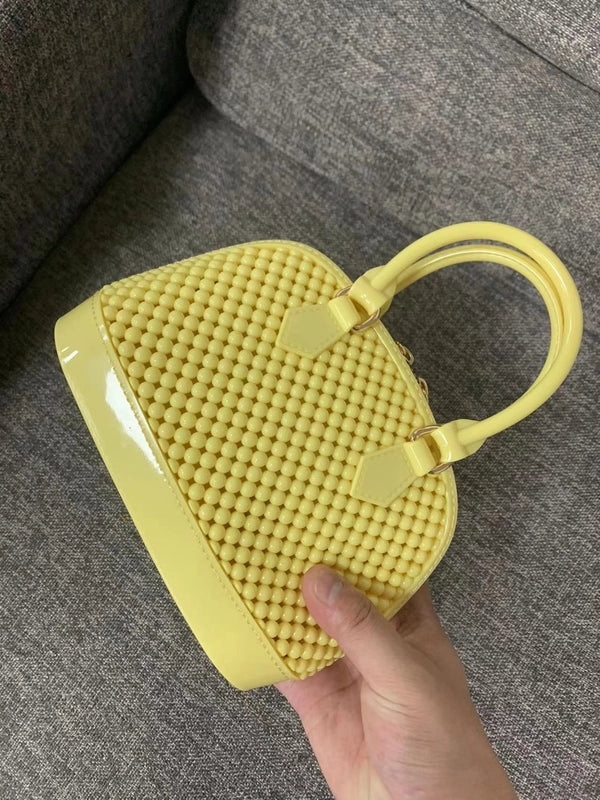 Women's Pvc Solid Color Fashion Shell Zipper Shoulder Bag Crossbody Bag Dome Bag