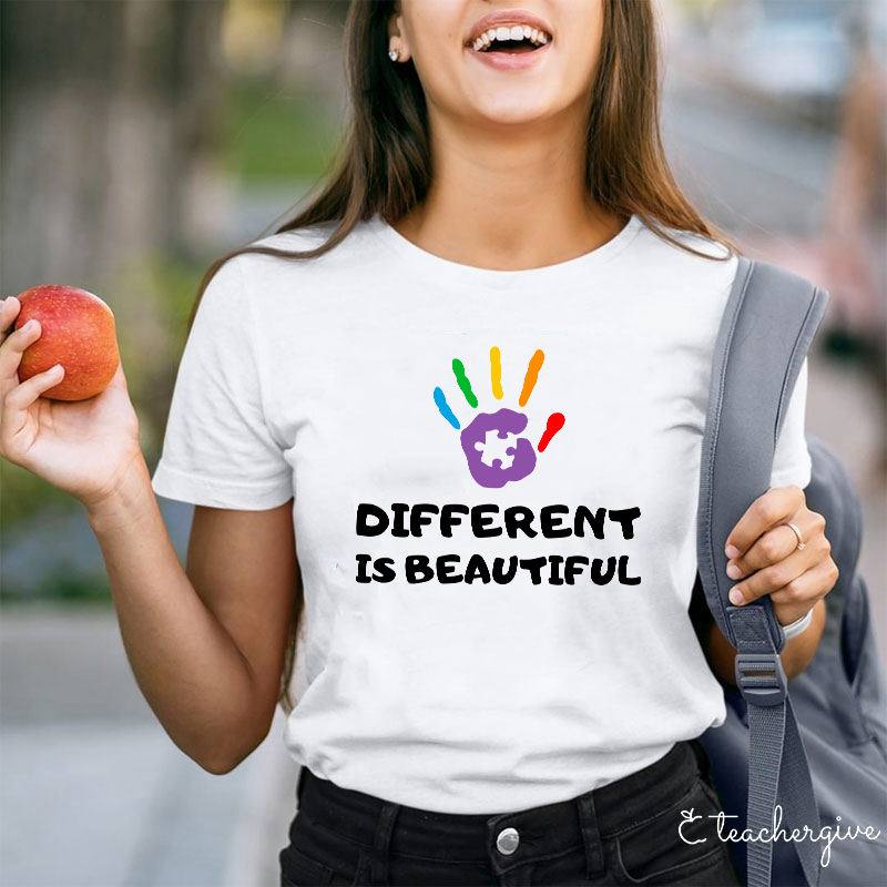 Different Is Beautiful Teacher T-Shirt