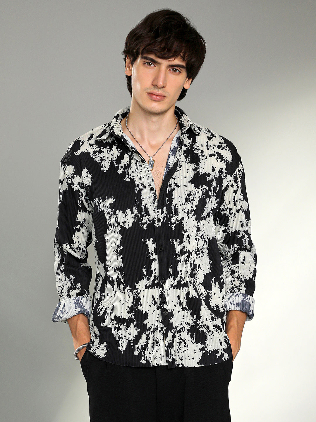 Splash-Pleat Shirt