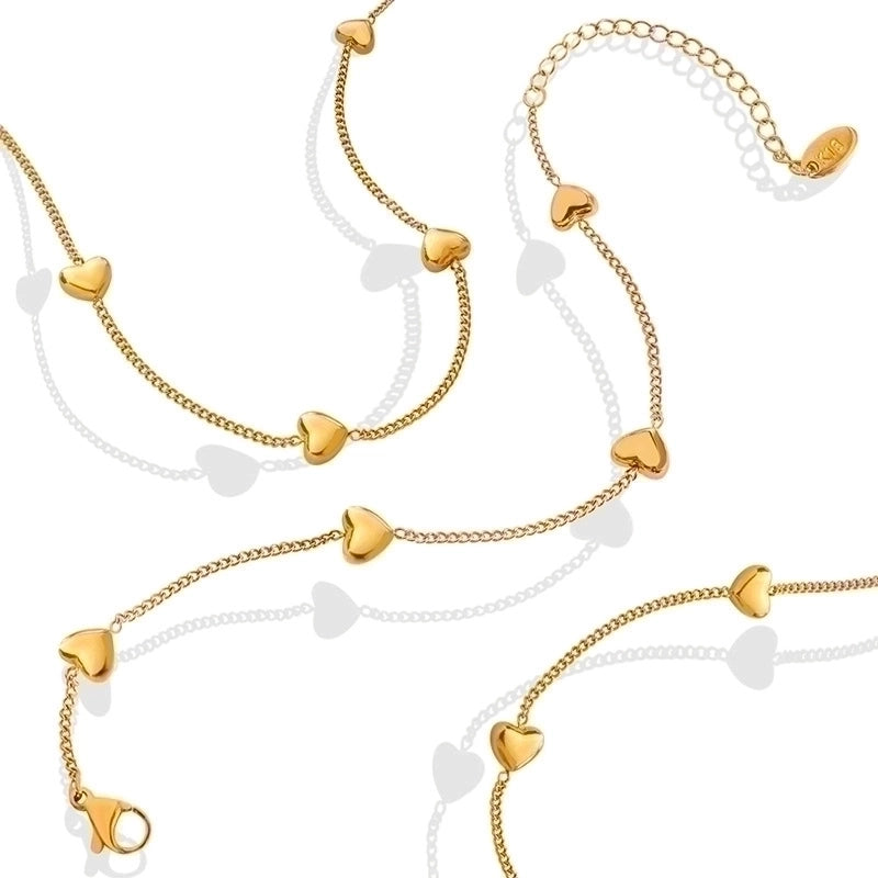 Sweet 304 Stainless Steel No Inlaid 18K Gold Plated Plating