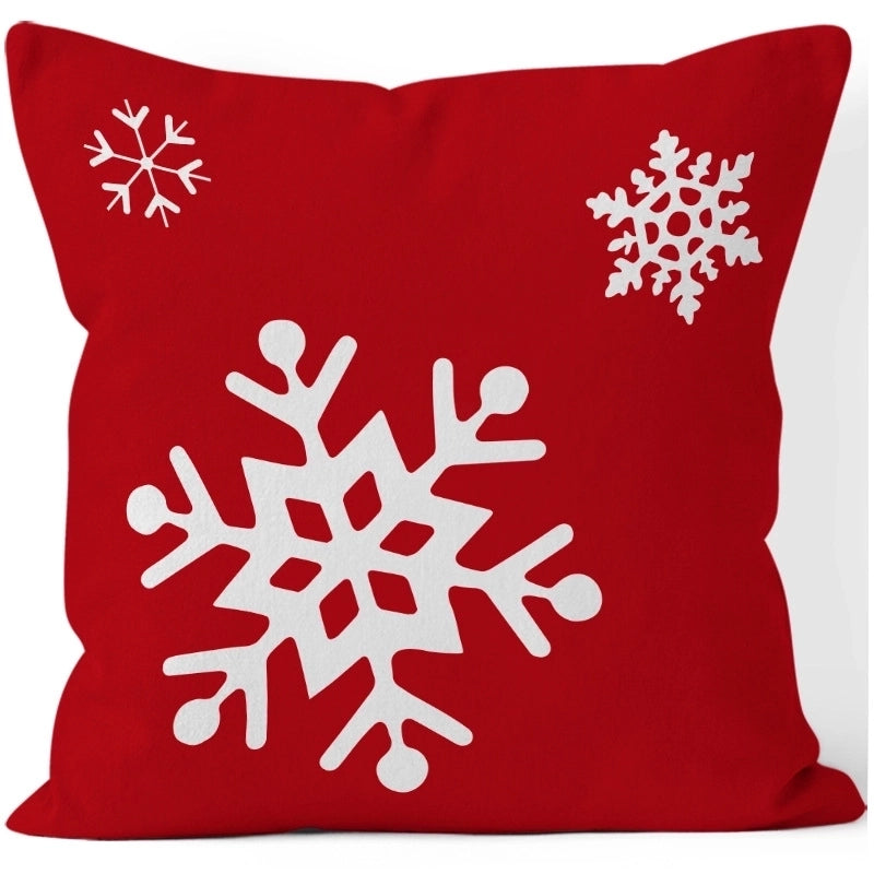 Fashion Christmas Tree Snowflake Short Plush Pillow Cases