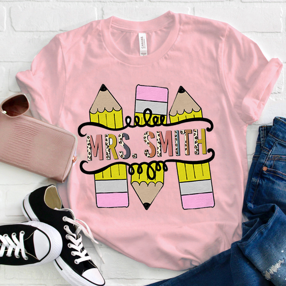 Personalized Colourful Pencil T-Shirt