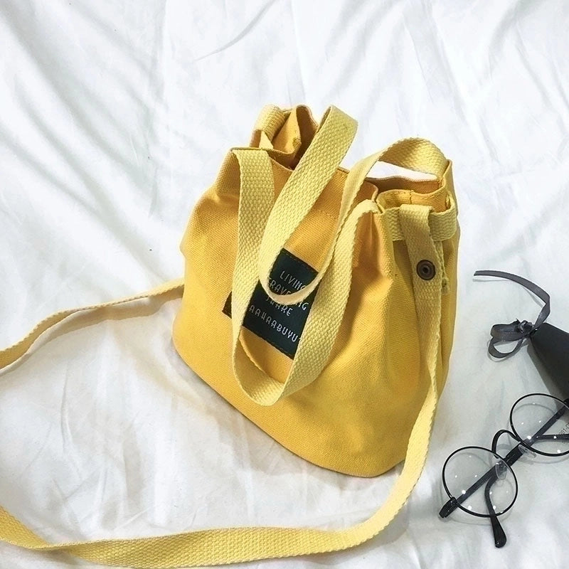 New Fashion Canvas Small Bucket Bag Shoulder Bag
