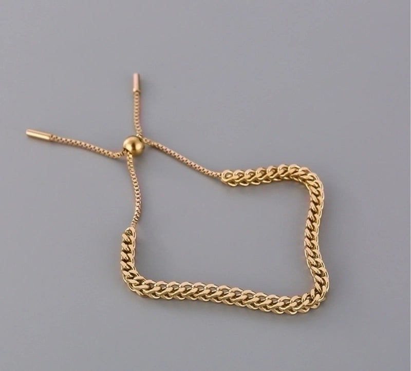 Fruit 304 Stainless Steel Titanium Steel 18K Gold Plated No Inlaid Bracelets In Bulk