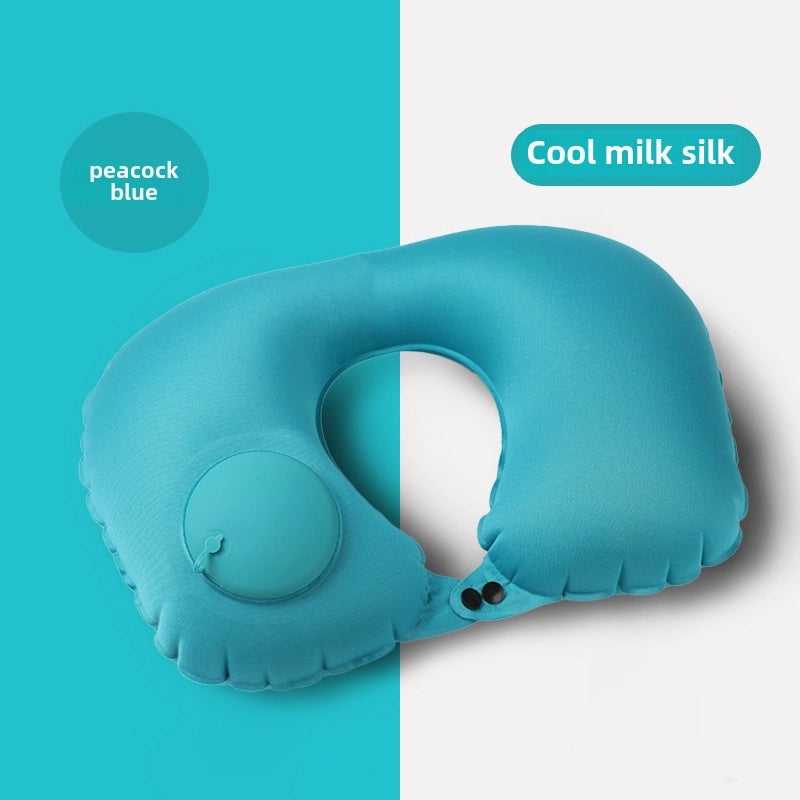 Inflatable U-shaped Pillow Cool Pressing Inflatable Pillow Travel Portable Neck Pillow Travel Sanbao Storage Pillow For Airplane