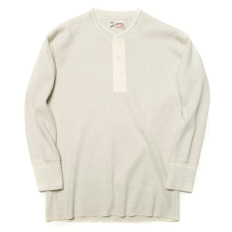 Classic Warm Knit Long Sleeve Henley Collar T-Shirt
