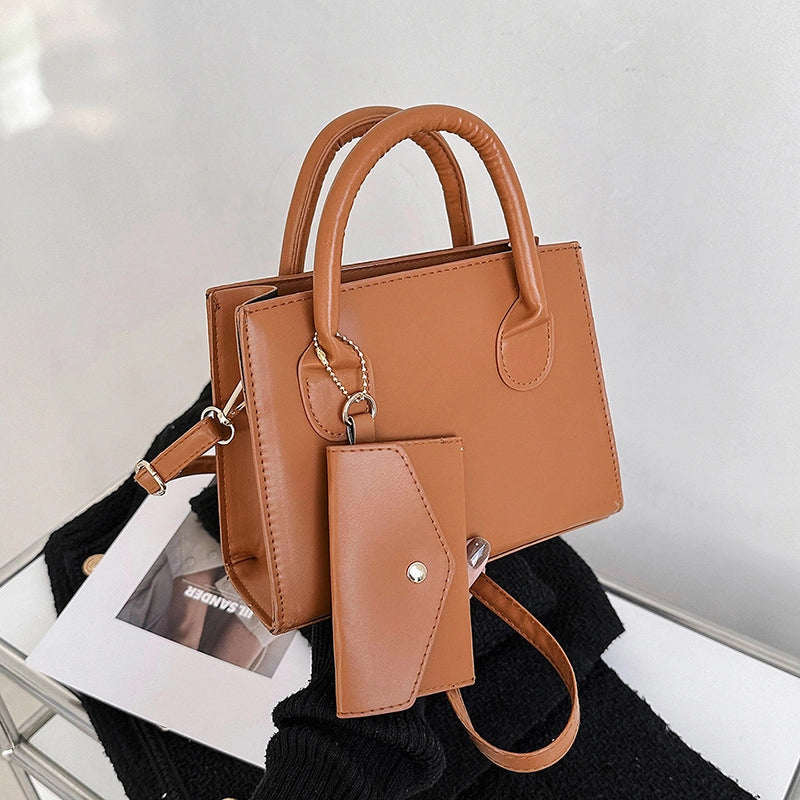 Women's All Seasons Pu Leather Solid Color Elegant Streetwear Square Zipper Square Bag