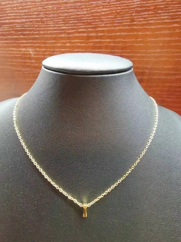 Minimalist Letter Stainless Steel Carving Necklace