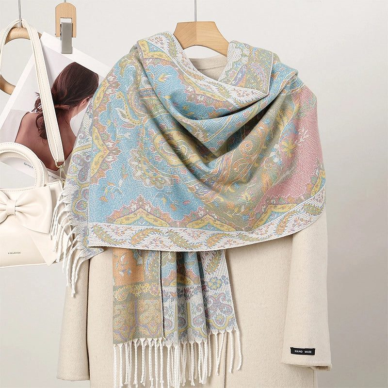 Women's Ethnic Style Minimalist Geometric Solid Color Polyester Scarf