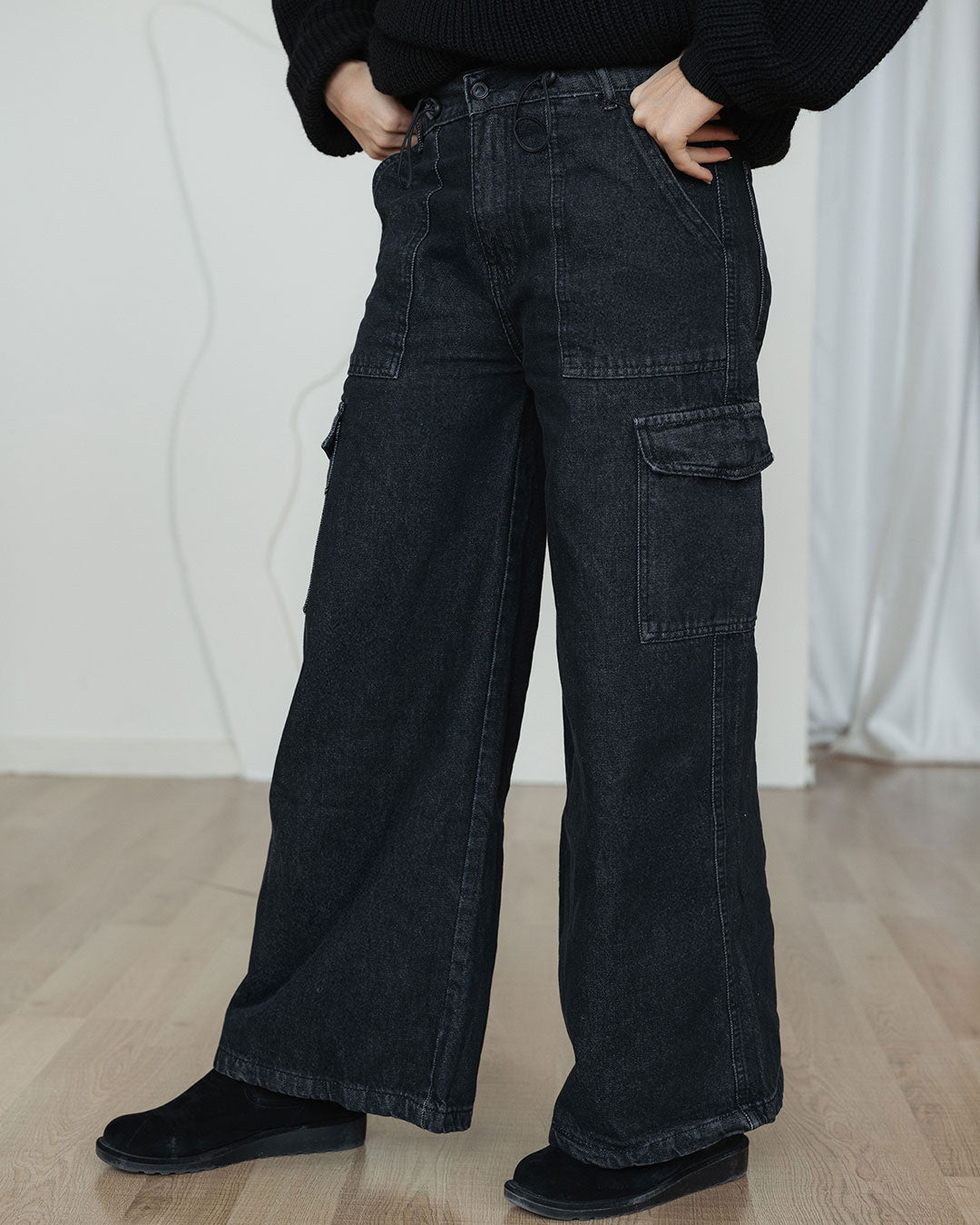 Women Wide Leg Denim Pants