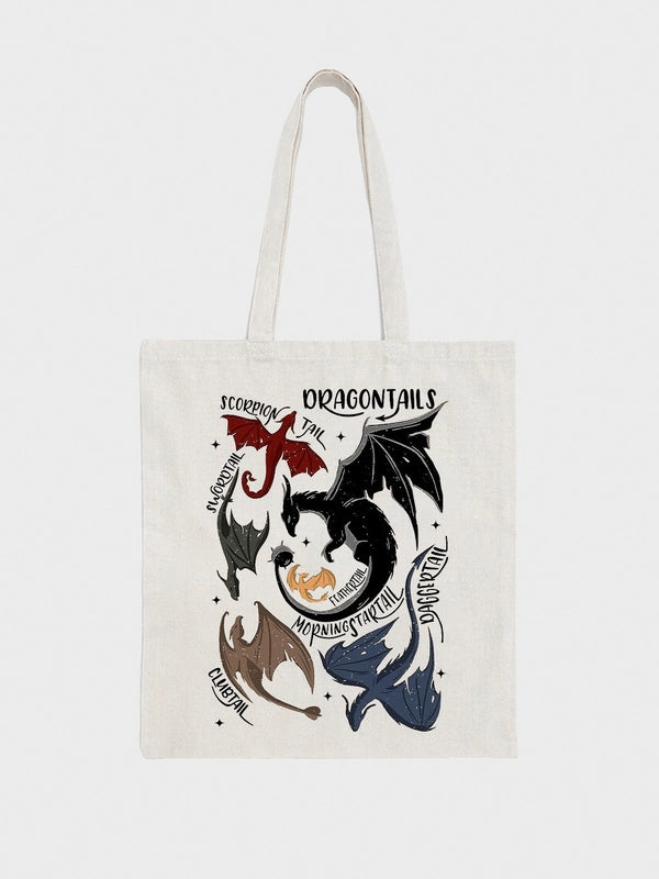 Hot Sale Fourth Wing Science Fiction Bag Bat Boy Mixed Blood Camp Novel SJM Novel Crescent City Canvas Bag