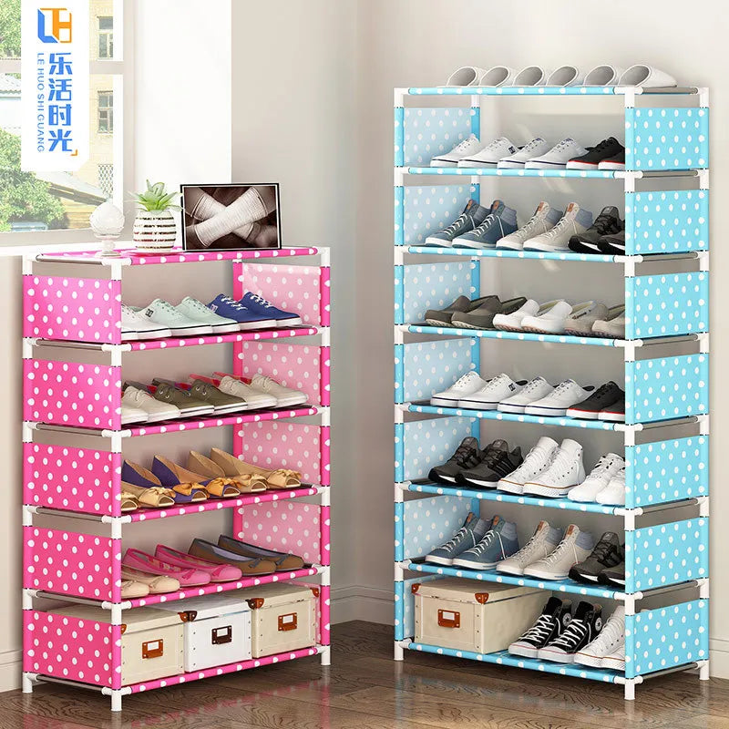 High Quality 5 Layer Shoe Rack Organizer with Cloth Space Saving & Cabinet Dustproof Dormitory Shoe-shelf