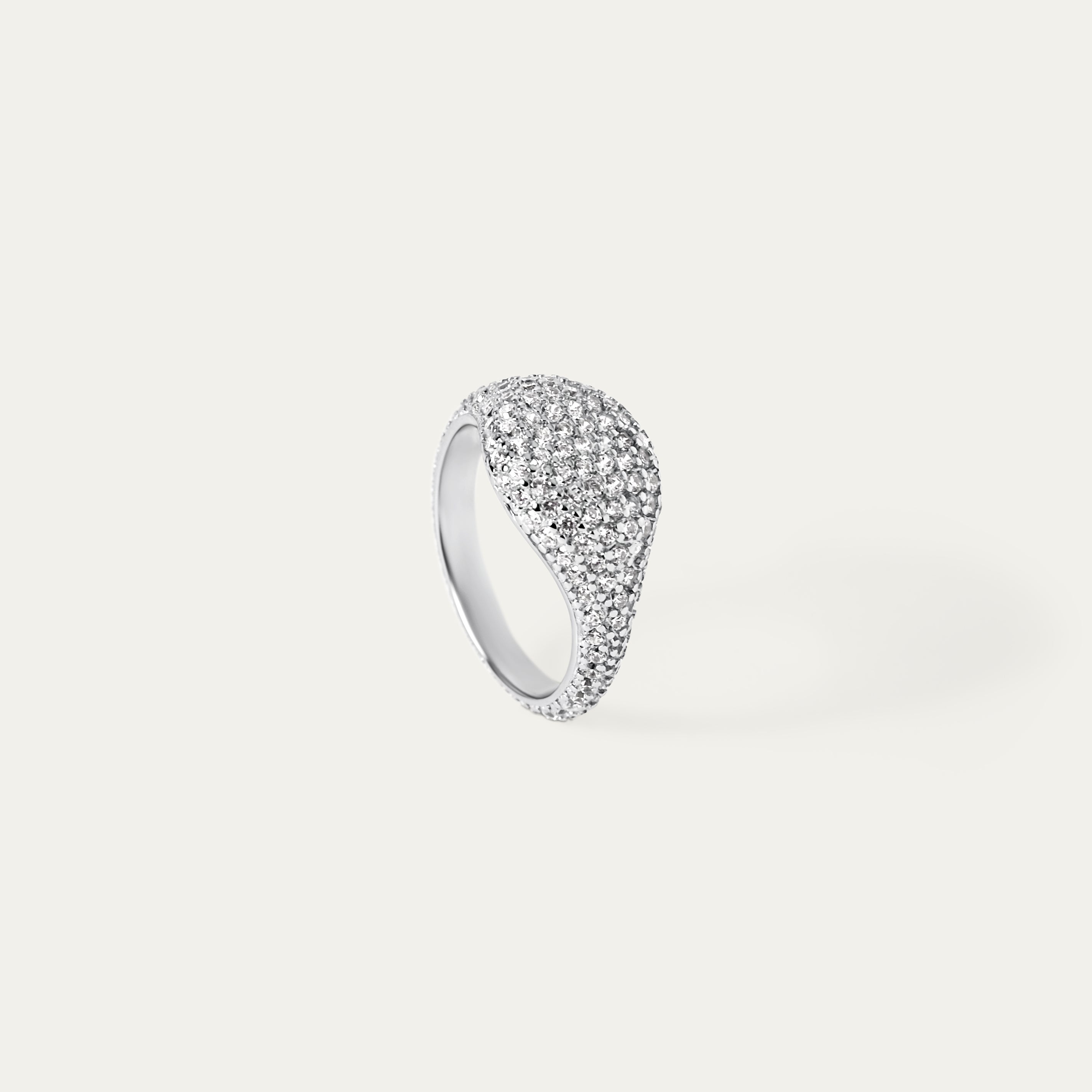 Urma Tiny CZ Ring (925 Sterling Silver. Size 5)