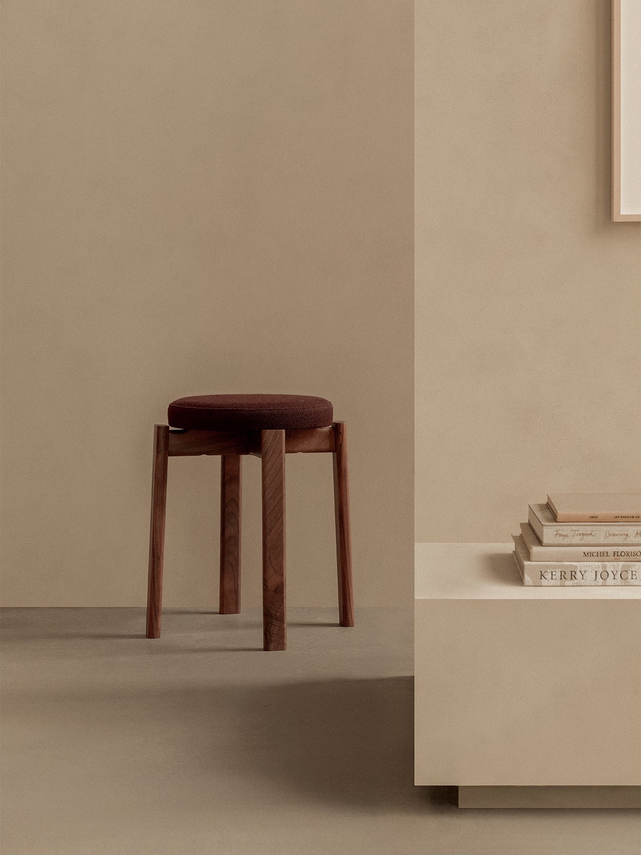 Passage Stool. Upholstered