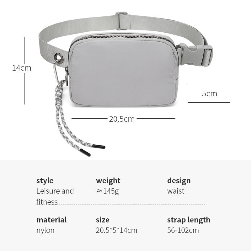 Women's Elegant Streetwear Solid Color Nylon Waist Bags