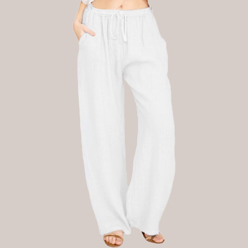 💥Hot Sales-49% OFF🔥Women's Summer Linen Cotton Wide Leg Pants