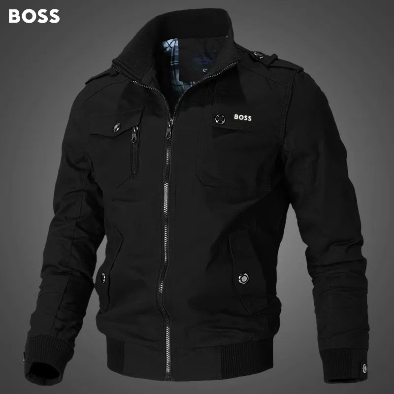 BOSS SOLID COLOR MENS CASUAL HOODIES COAT SWEATERSHIRT