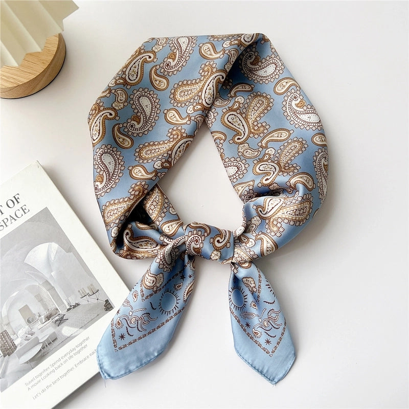 Women's Cartoon Style Cute Minimalist Printing Polyester Printing Silk Scarf