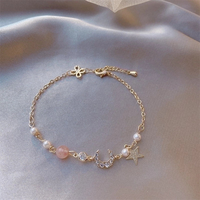 Sweet Colorful Rectangle Copper Inlay Zircon Bracelets