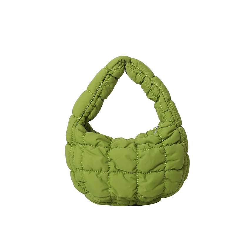 Women's Small Nylon Solid Color Basic Zipper Cloud Shape Bag