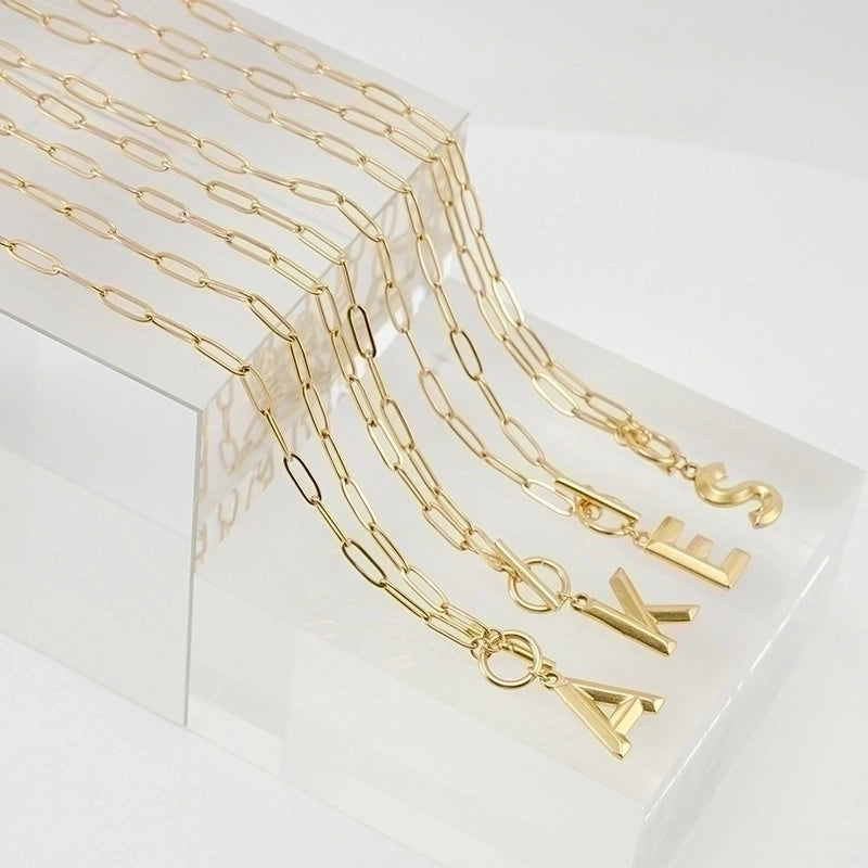 Fashion Letter Titanium Steel Plating Pendant Necklace 1 Piece