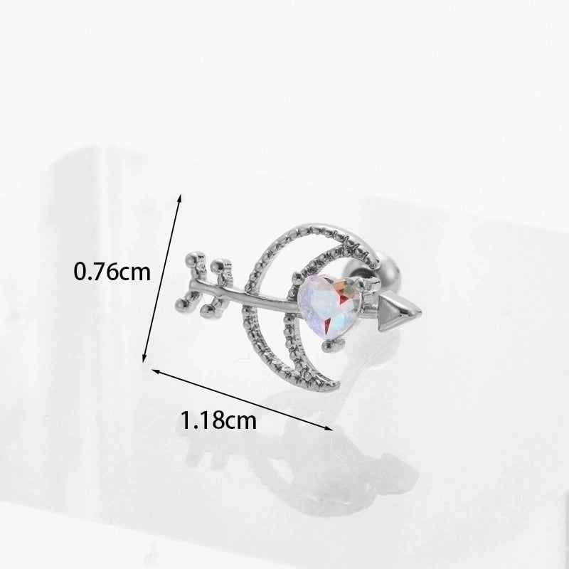 Ear Cartilage Rings & Studs Geometric Copper Plating Artificial Gemstones