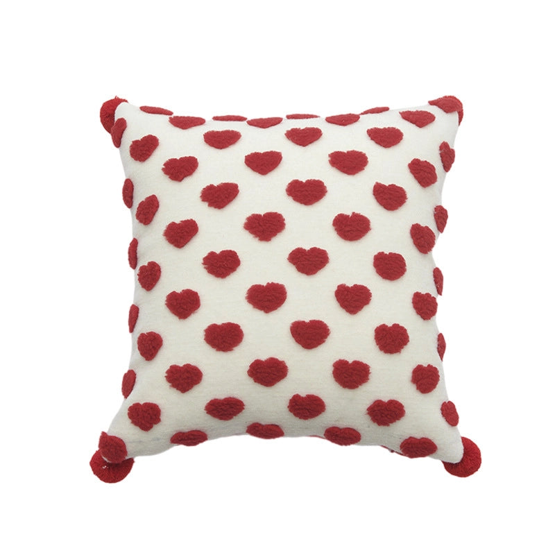 Minimalist Heart Shape Plush Throw Pillow Pillow Cases Couch & Sofa Decor