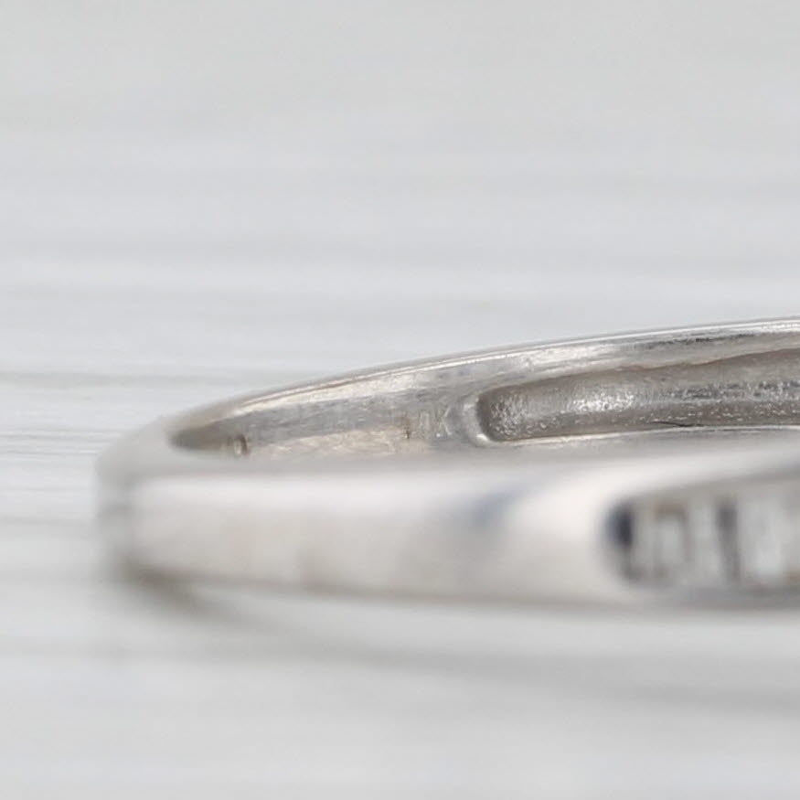 0.38ctw Diamond Engagement Ring 10k White Gold Size 6