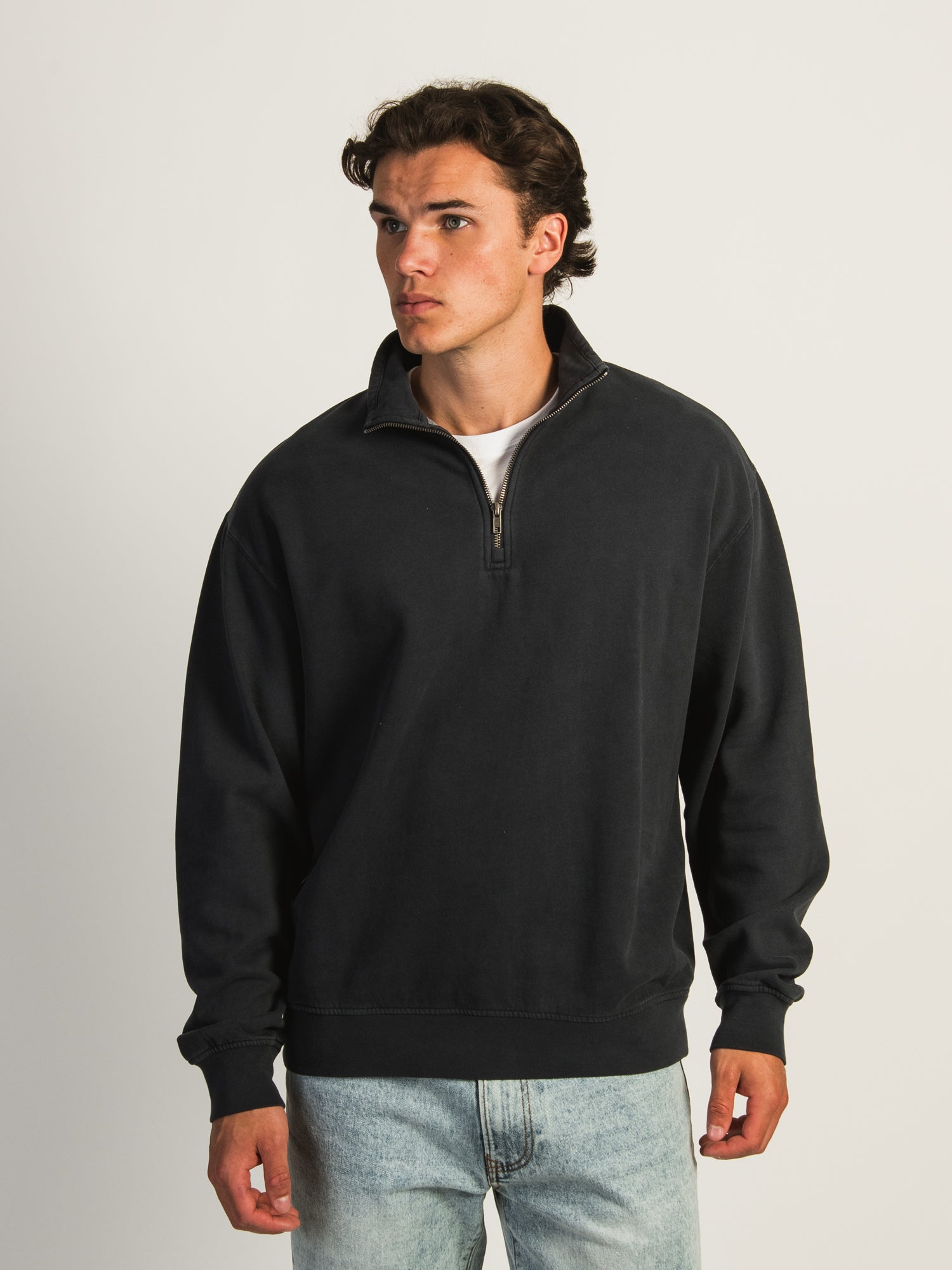 KOLBY PARKER VINTAGE WASH QUARTER ZIP - NAVY