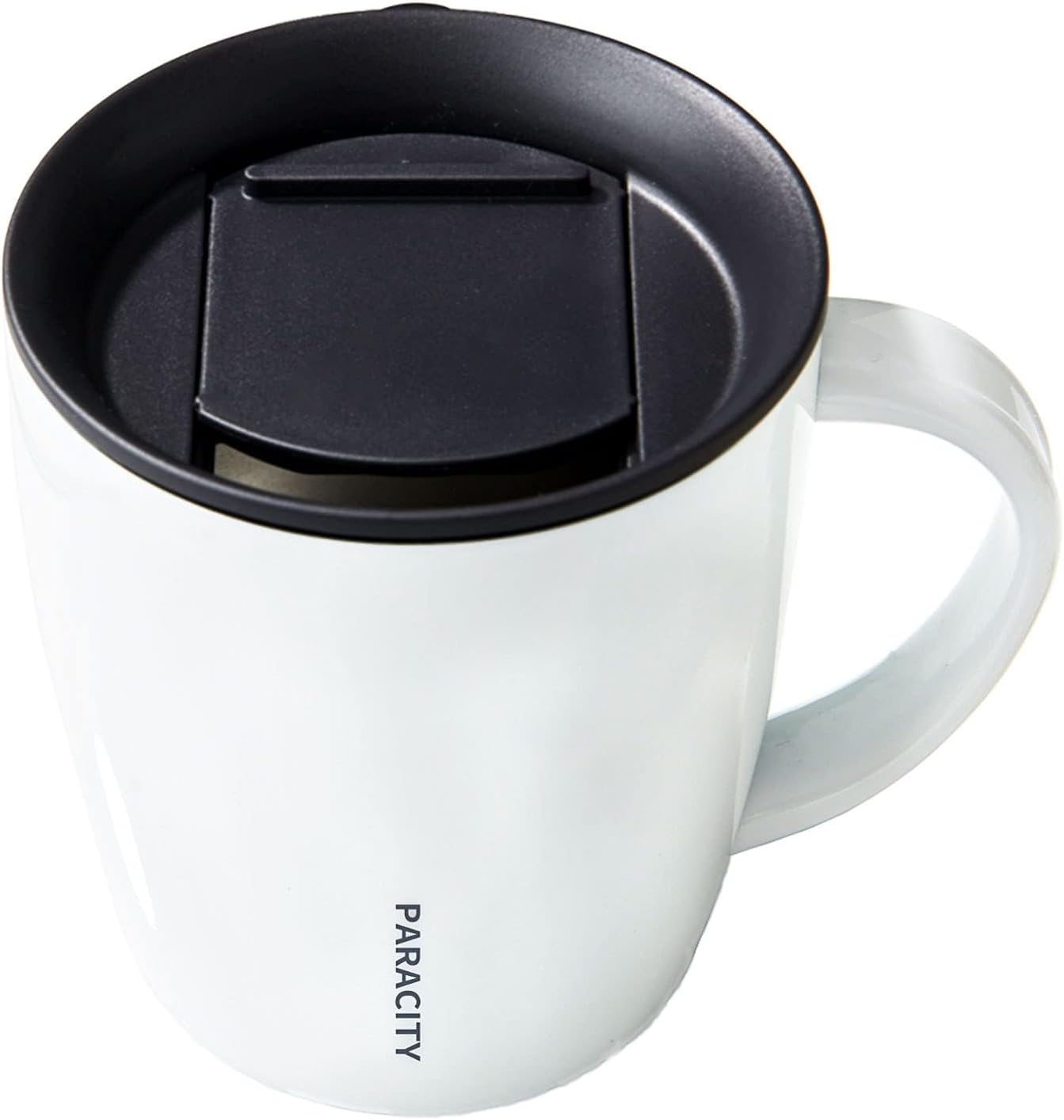 PARACITY Insulated Coffee Cup, Travel Mug With Handle for Hot and Cold Beverages - Double Wall Vacuum, 12.3oz/350ml Blue