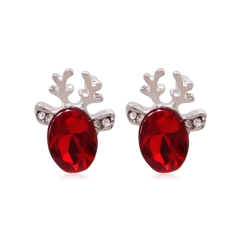 Fashion Santa Claus Christmas Socks Bell Epoxy Alloy Earrings