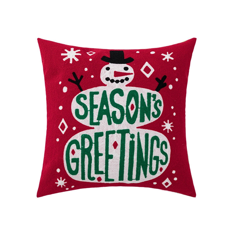 Christmas  Classic Style Christmas Tree Snowman Snowflake Cotton Pillow Cases Couch & Sofa Decor